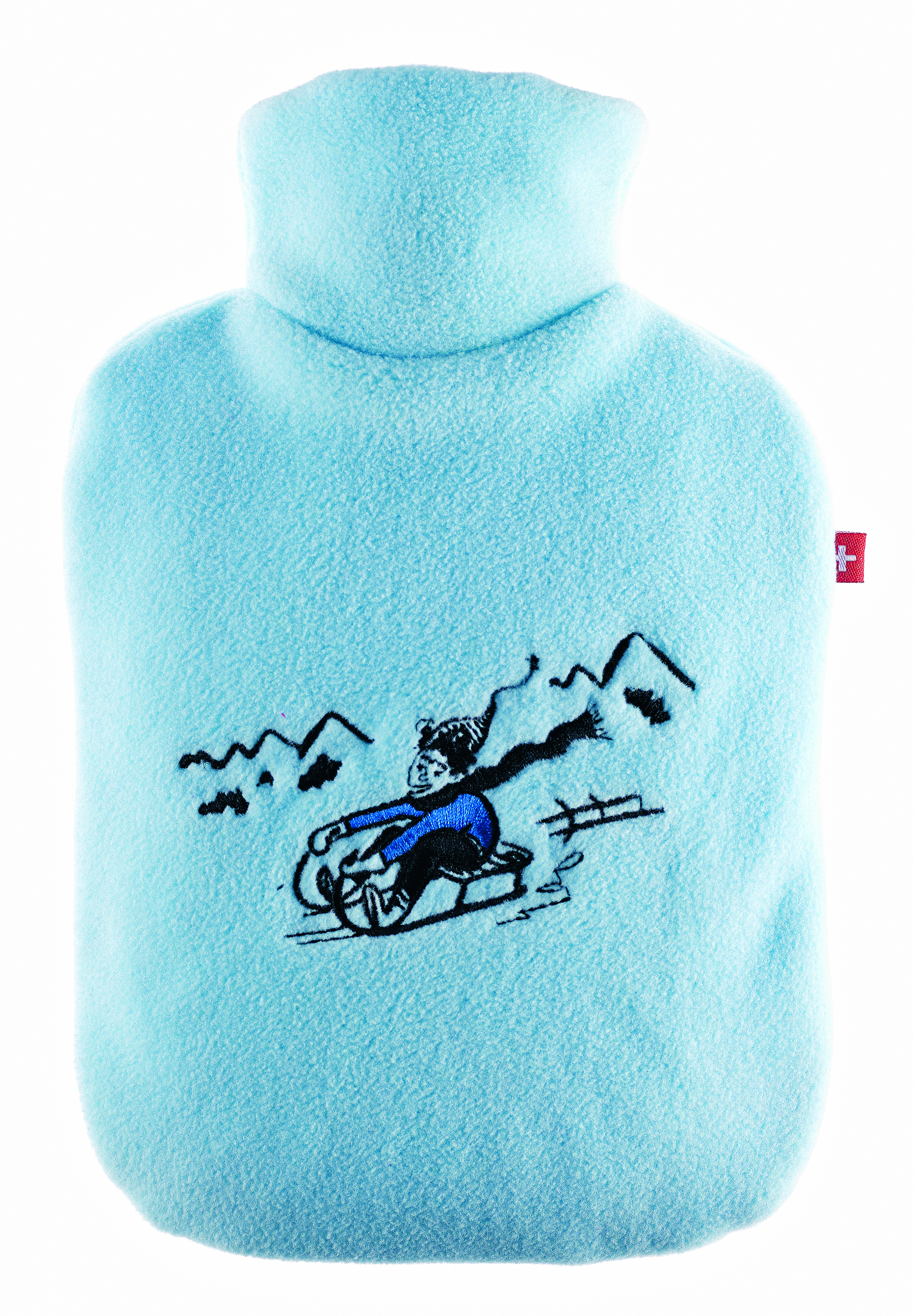 Image of emosan Ökowärmflasche Bub auf Schlitten