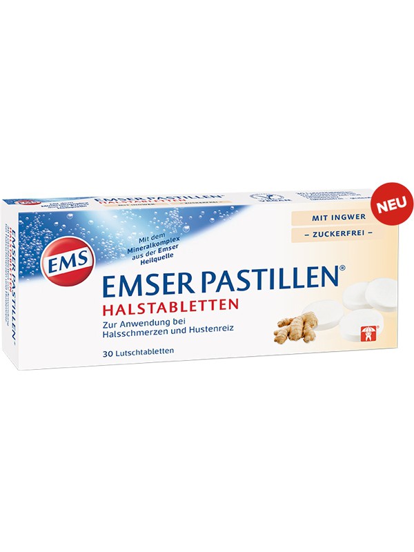 Emser pastilles sans sucre avec gingembre 30 pce