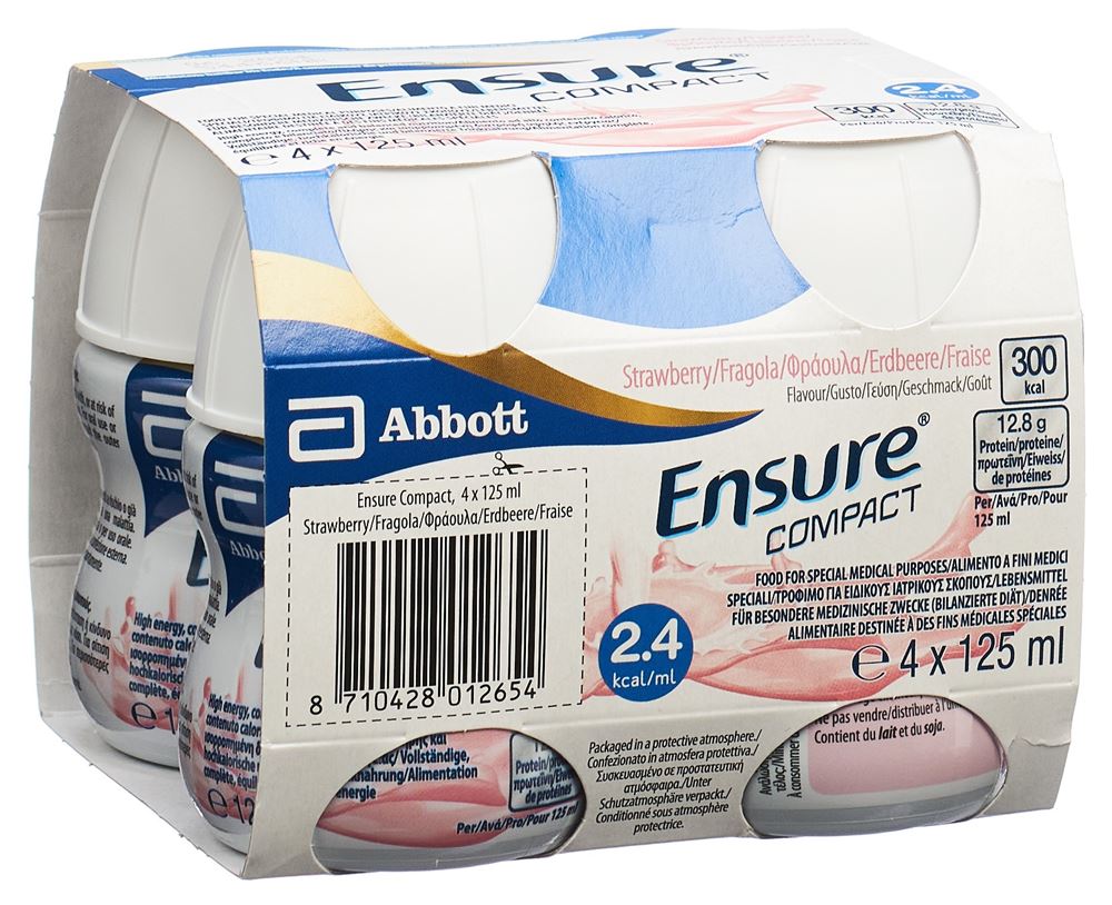 Ensure Compact Erdbeer 4 x 125 ml