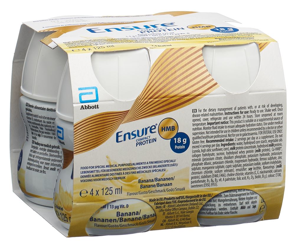 Ensure Compact protéines HMB banane 4 x 125 ml
