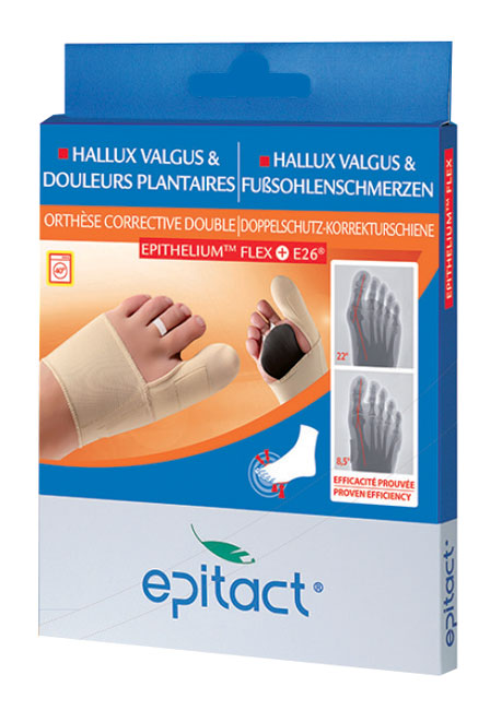 Epitact flexible Doppelschutz Korrekturbandage Hallux valgus TAG M 21.5-23cm links