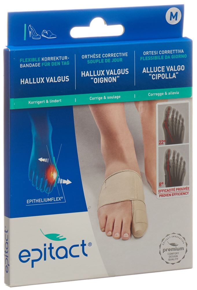 Epitact orthèse corrective souple Hallux valgus Jour M 21.5-23cm