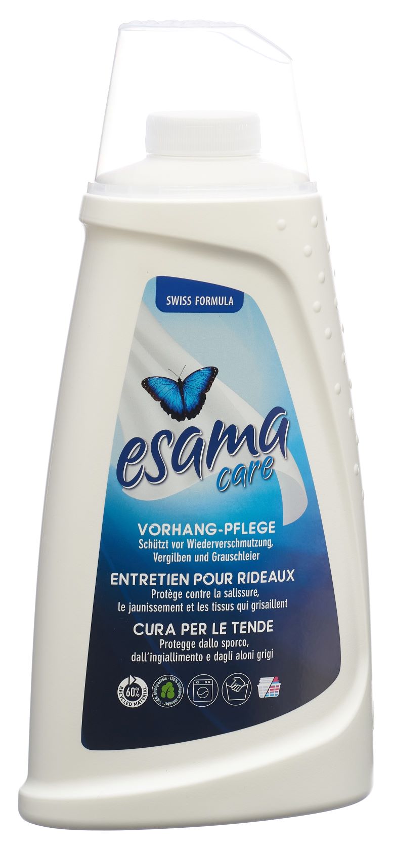 Esama Vorhang-Pflege 1 L | Waschen & Fleckentferner | Reinigung & Putzen | Schutz vor Vergilben & Grauschleier