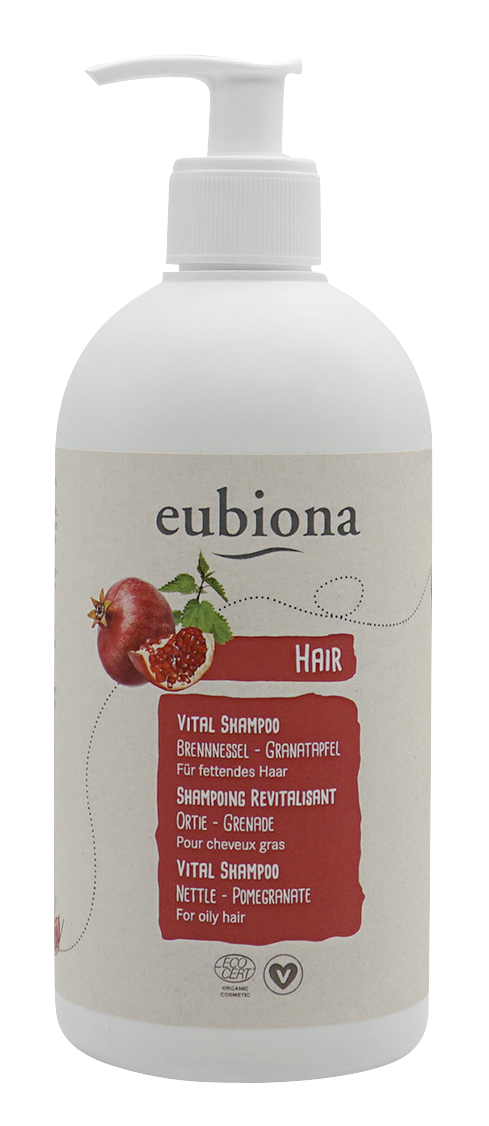 Eubiona Hair Shampoo Vital Brennessel Granatapfel Bio Refill 500 ml