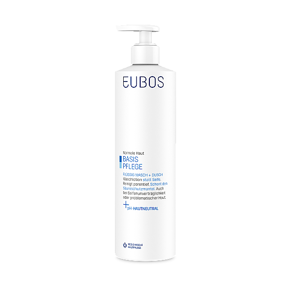 Eubos savon liq non parfumé bleu doseur 400 ml