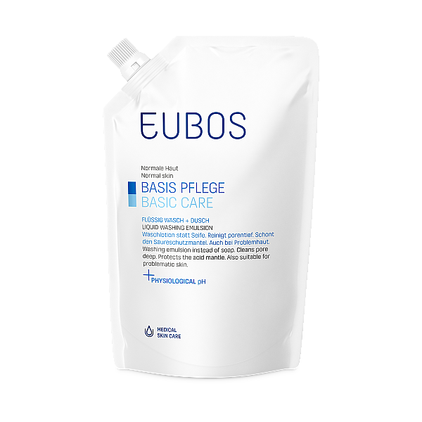 Image of Eubos Seife liquide unparfümiert blau refill Btl 400 ml