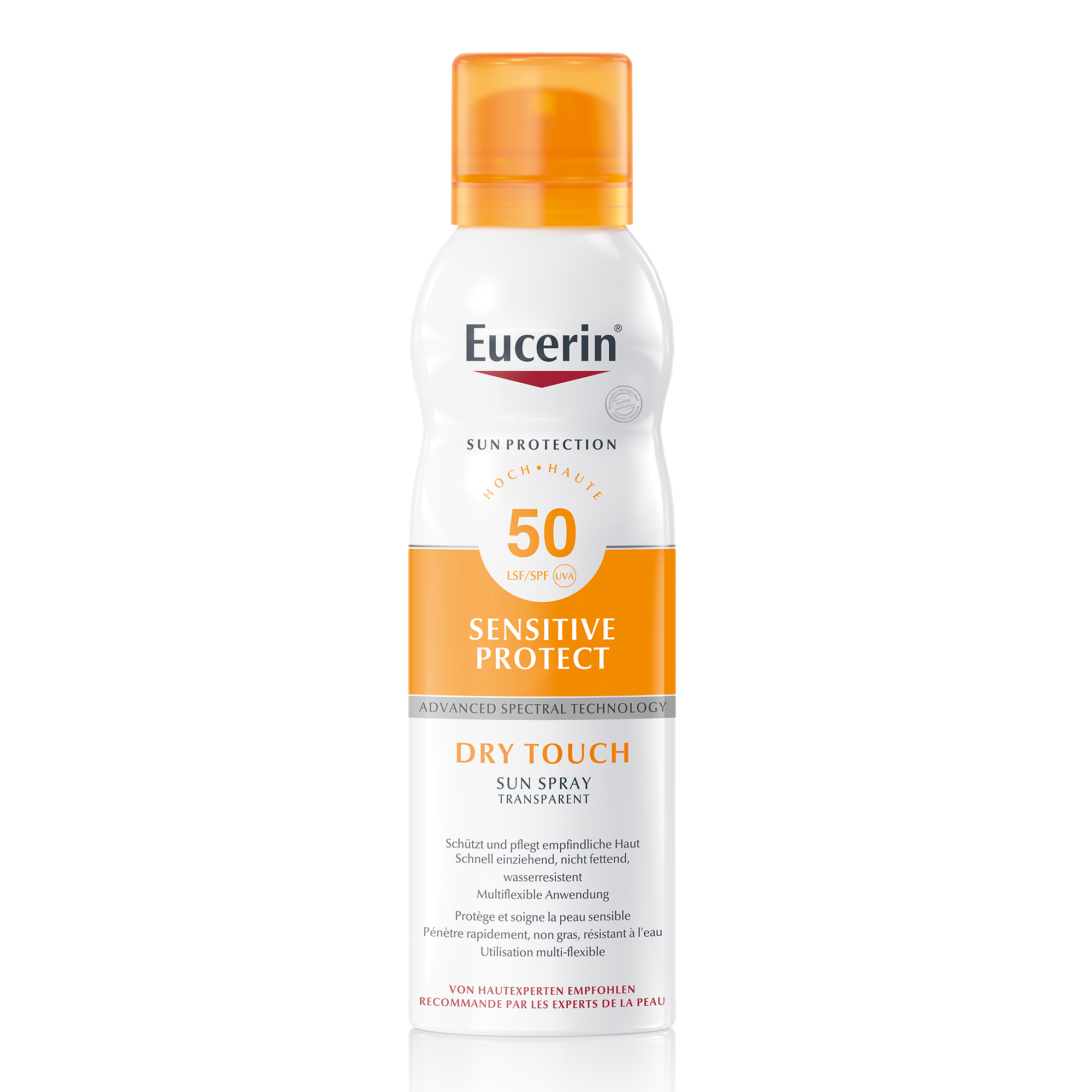 Eucerin SUN Body Spray Oil Control Dry Touch LSF/SPF50 200 ml | Sonnenschutz | Empfindliche Haut | Körperpflege & Schönheit
