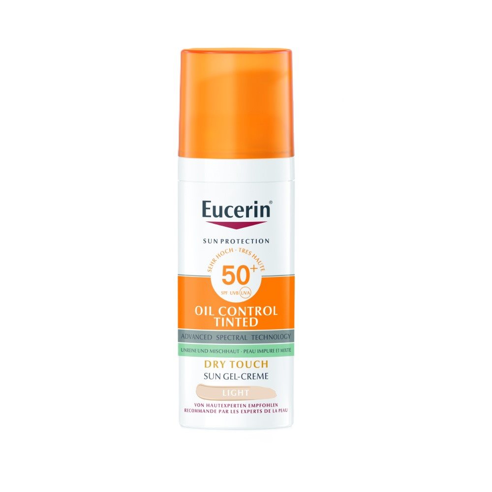 Eucerin SUN Face Oil Control gel-crème teintée light Spf50+ dist 50 ml