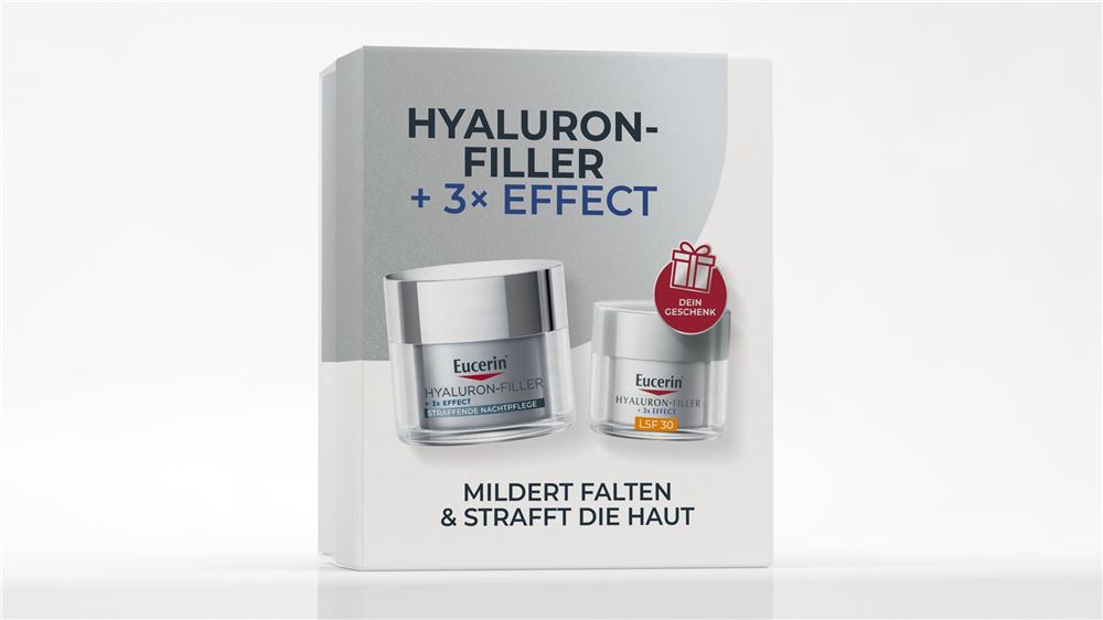 Eucerin set natalizio Hyaluron-Filler trattamento notte + regalo Hyaluron-Filler trattamento giorno Spf30 20 ml