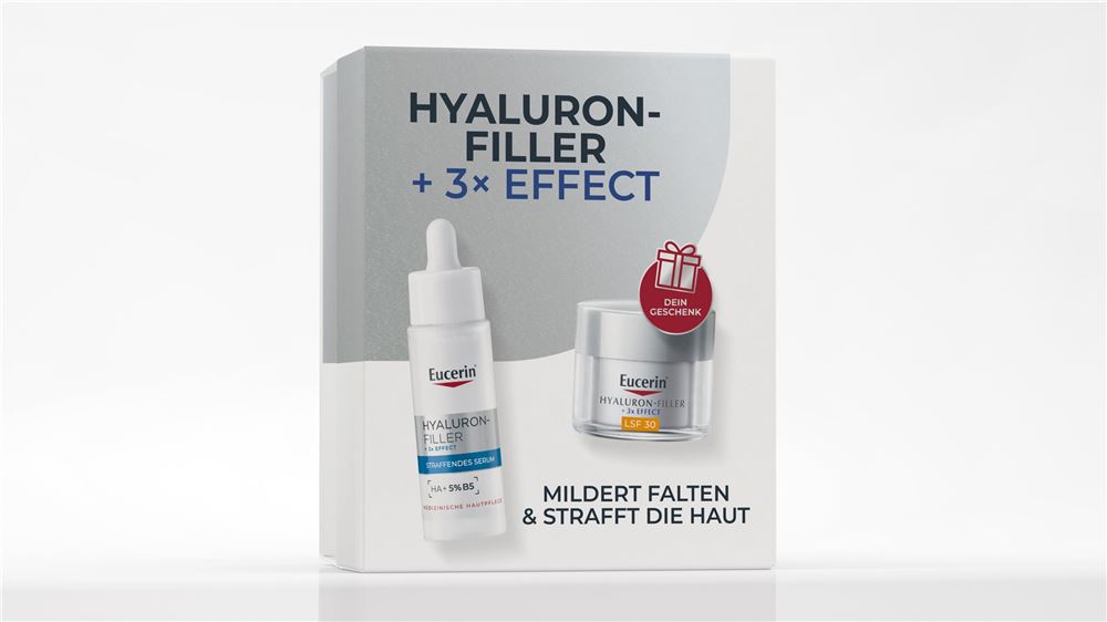 Eucerin Xmas set Hyaluron-Filler sérum raffermissant + cadeau Hyaluron-Filler soin de jour Spf30 20 ml