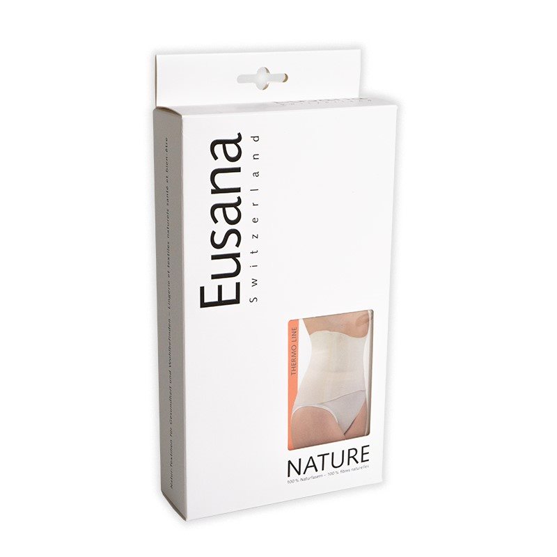 Eusana Pure Nierenwärmer L anatomisch aus Seide ivoire