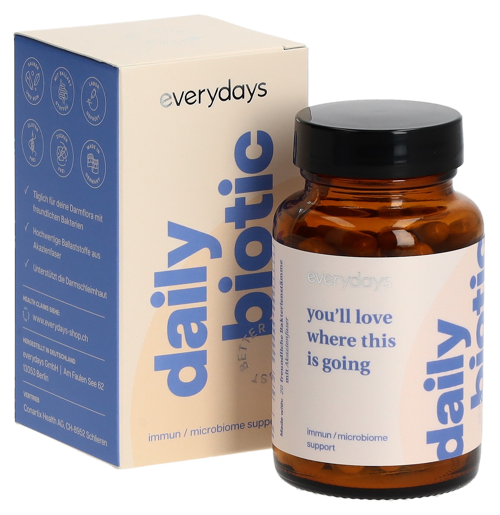 everydays Daily Biotic 20 Stämme Kaps Glasfl 60 Stk