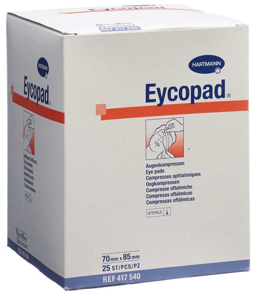 Image of Eycopad Augenkompressen 70x85mm steril 25 Stk