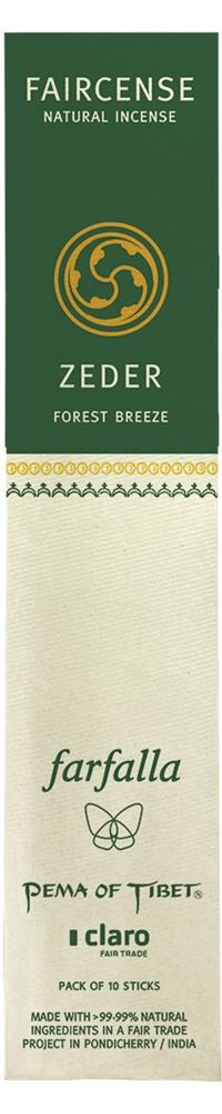 Faircense bastoncini di incenso cedro/for breeze 10 pezzi