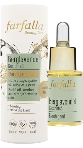 farfalla Olio viso calmante Berglavendel 15 ml