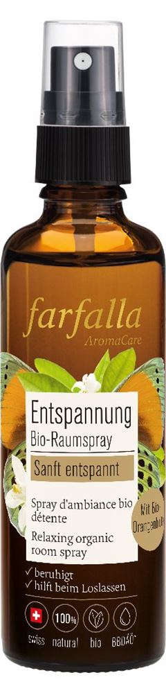 Image of farfalla Bio-Raumspray sanft entspannt Orangenblüte 75 ml