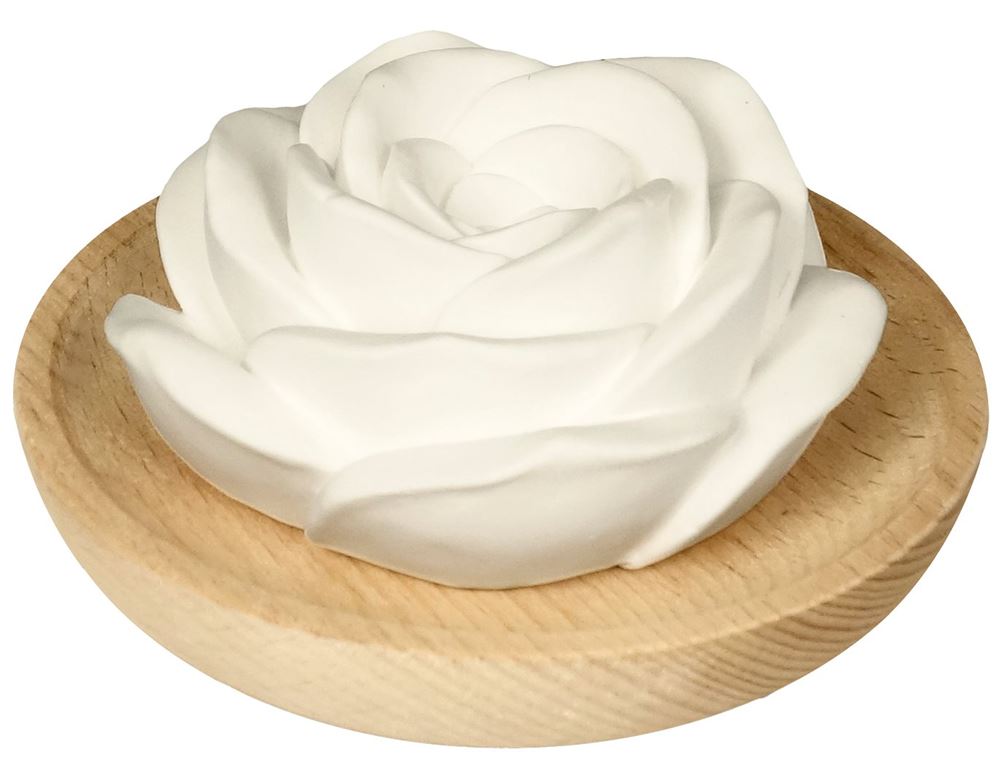farfalla Pierre odorante rose avec assiette en bois