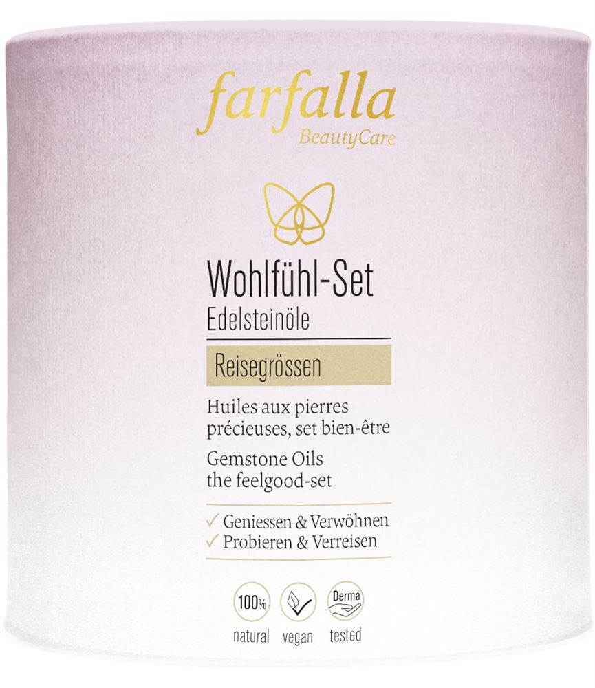 farfalla Huile aux pierres précieuses set bien être 7 x 10 ml