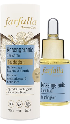 farfalla Olio viso idratante Geranio Rosa 15 ml