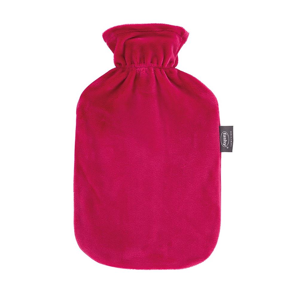 Fashy Wärmflasche 2l Flauschbezug magenta Thermoplastik