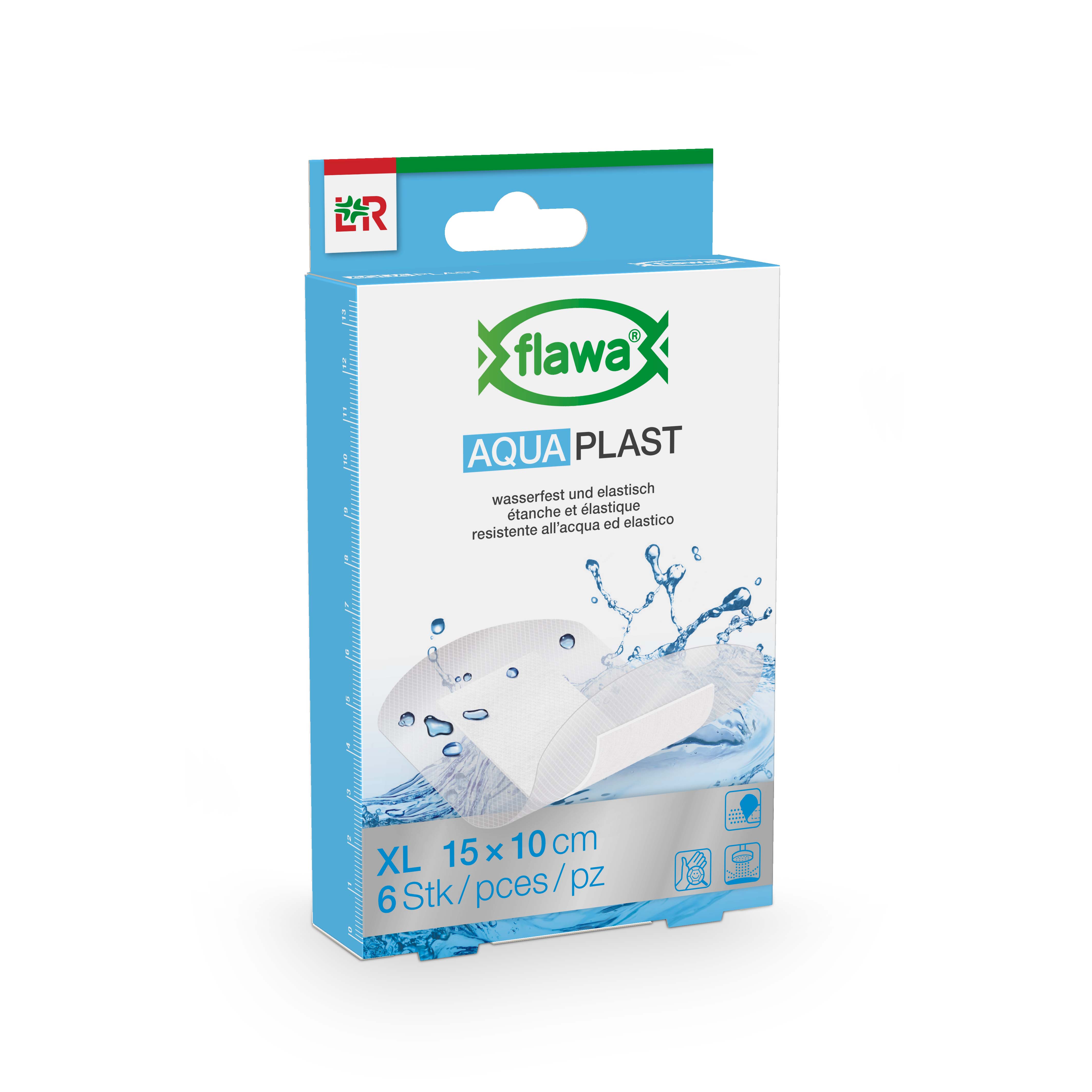 Image of Flawa Aqua Plast Pflasterstrips 10x15cm wasserfest 6 Stk