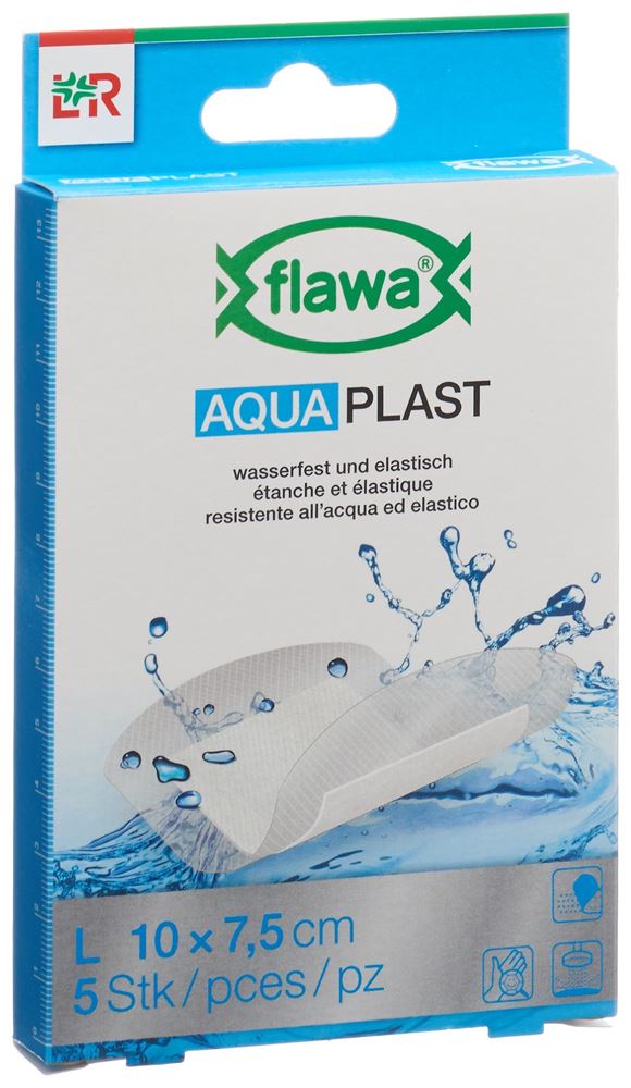 Image of Flawa Aqua Plast Pflasterstrips 7.5x10cm wasserfest 5 Stk
