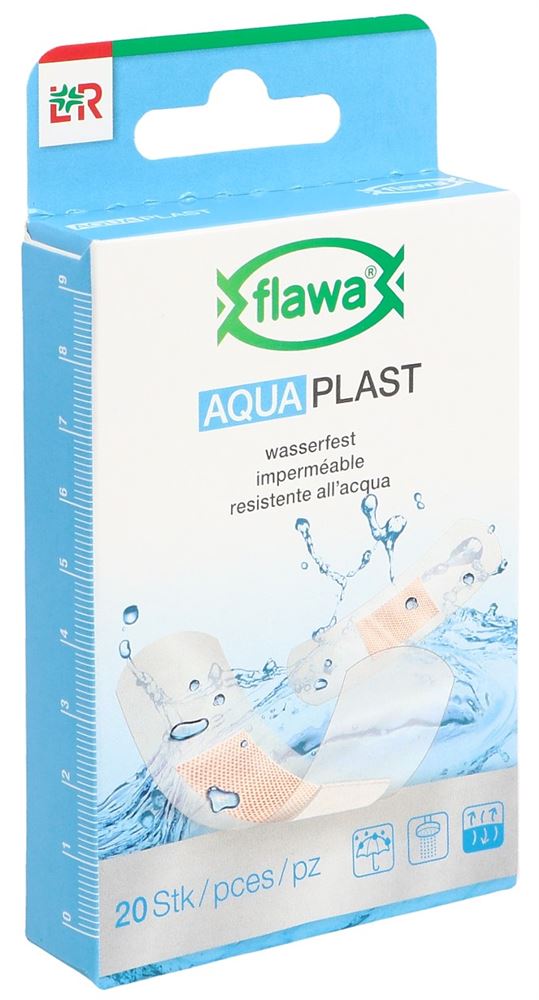 Image of Flawa Aqua Plast Pflasterstrips wasserfest 2 Grössen 20 Stk