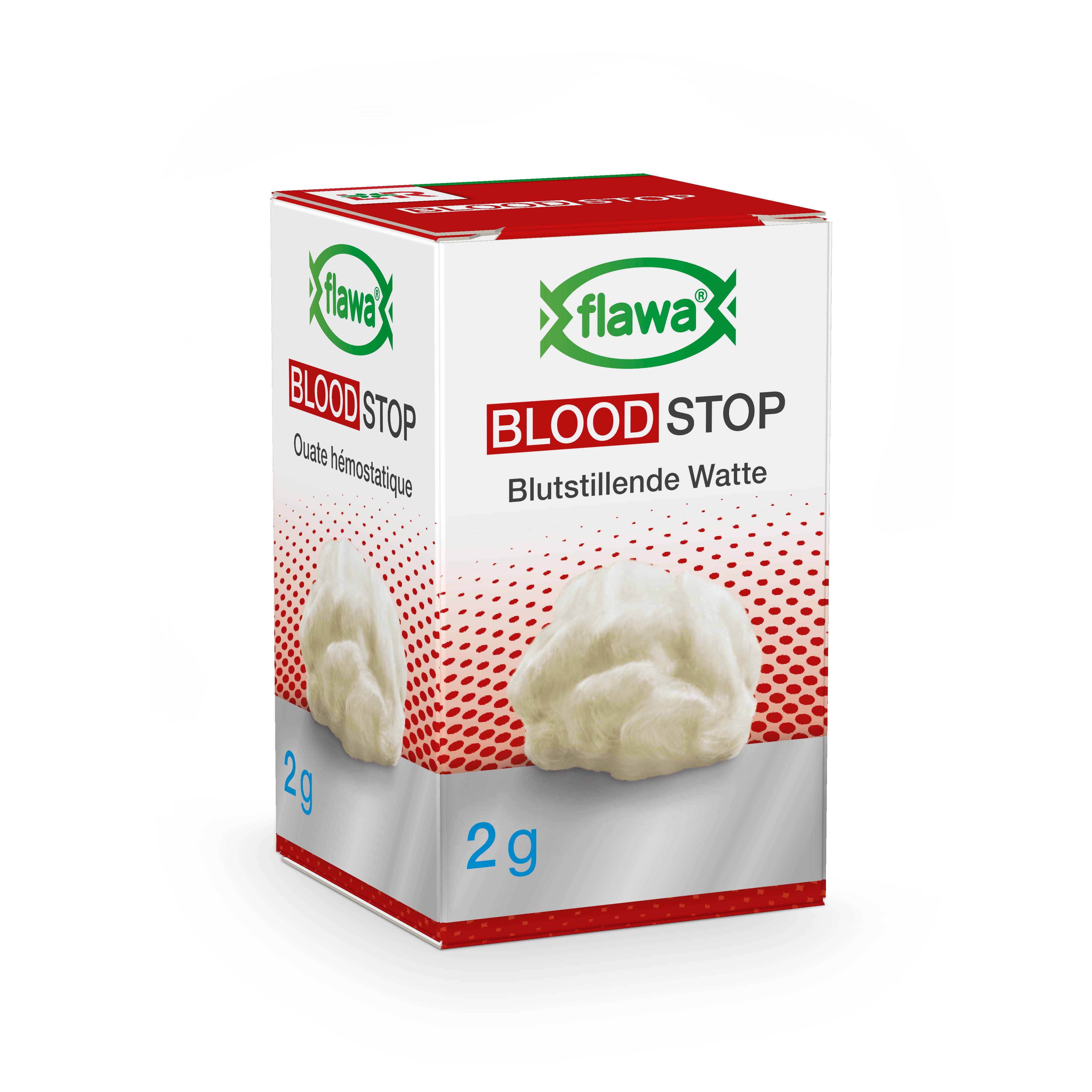 Flawa Blood Stop ouate hémostatique stérilisée verre 2 g