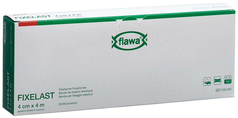 Image of Flawa Fixelast Fixierbinde 4cmx4m in Cellux 20 Stk