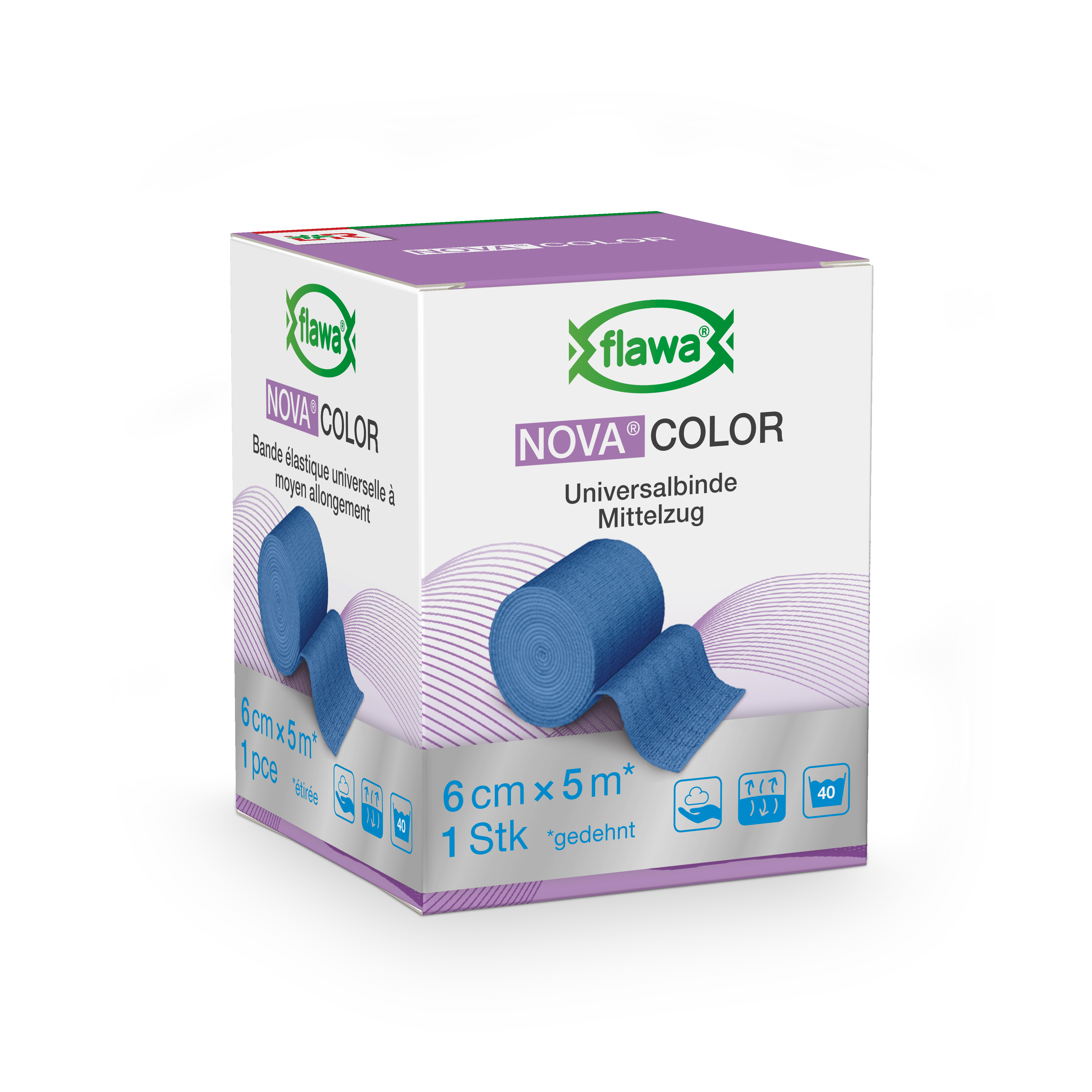 Image of Flawa Nova Color Idealbinde 6cmx5m blau