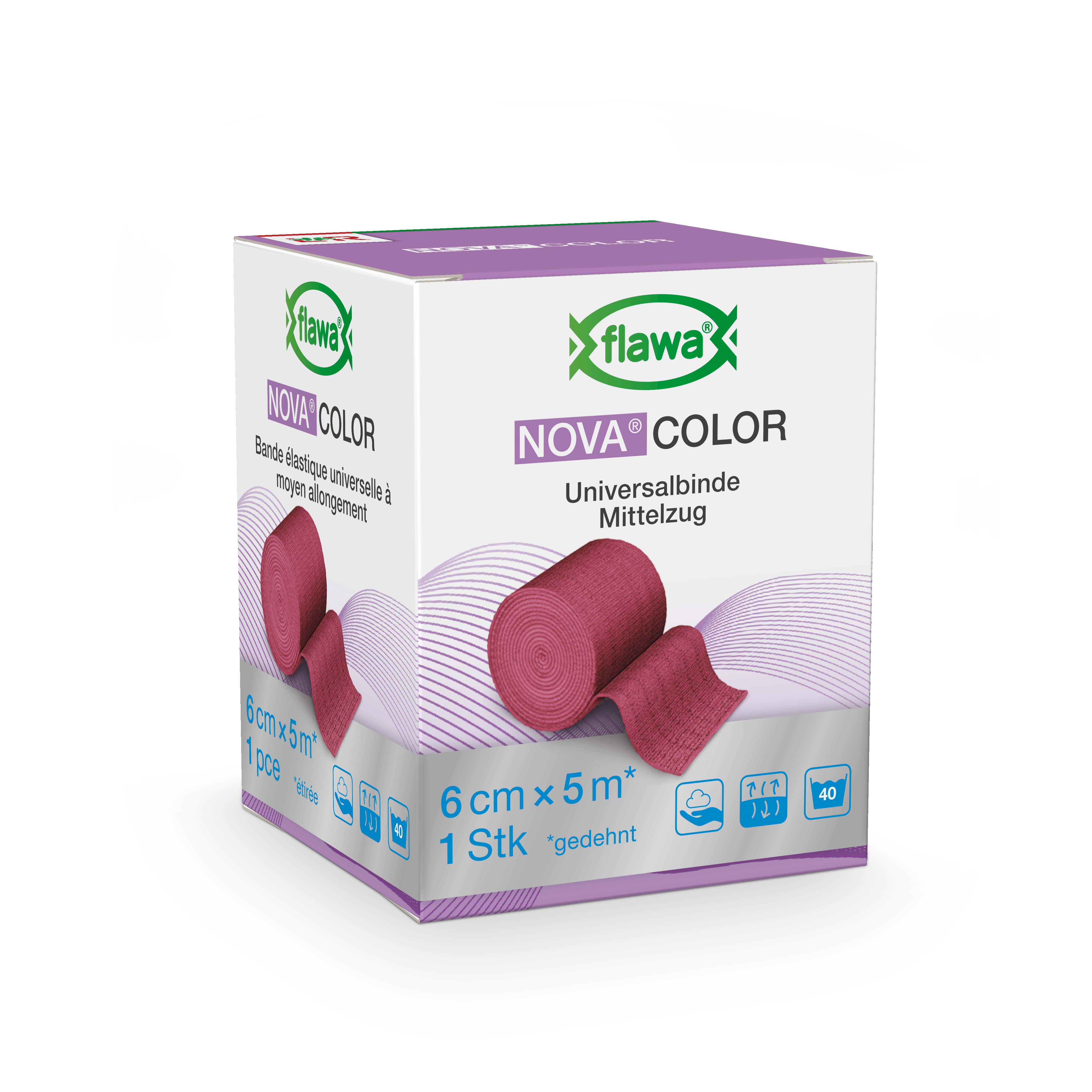 Image of Flawa Nova Color Idealbinde 6cmx5m rot