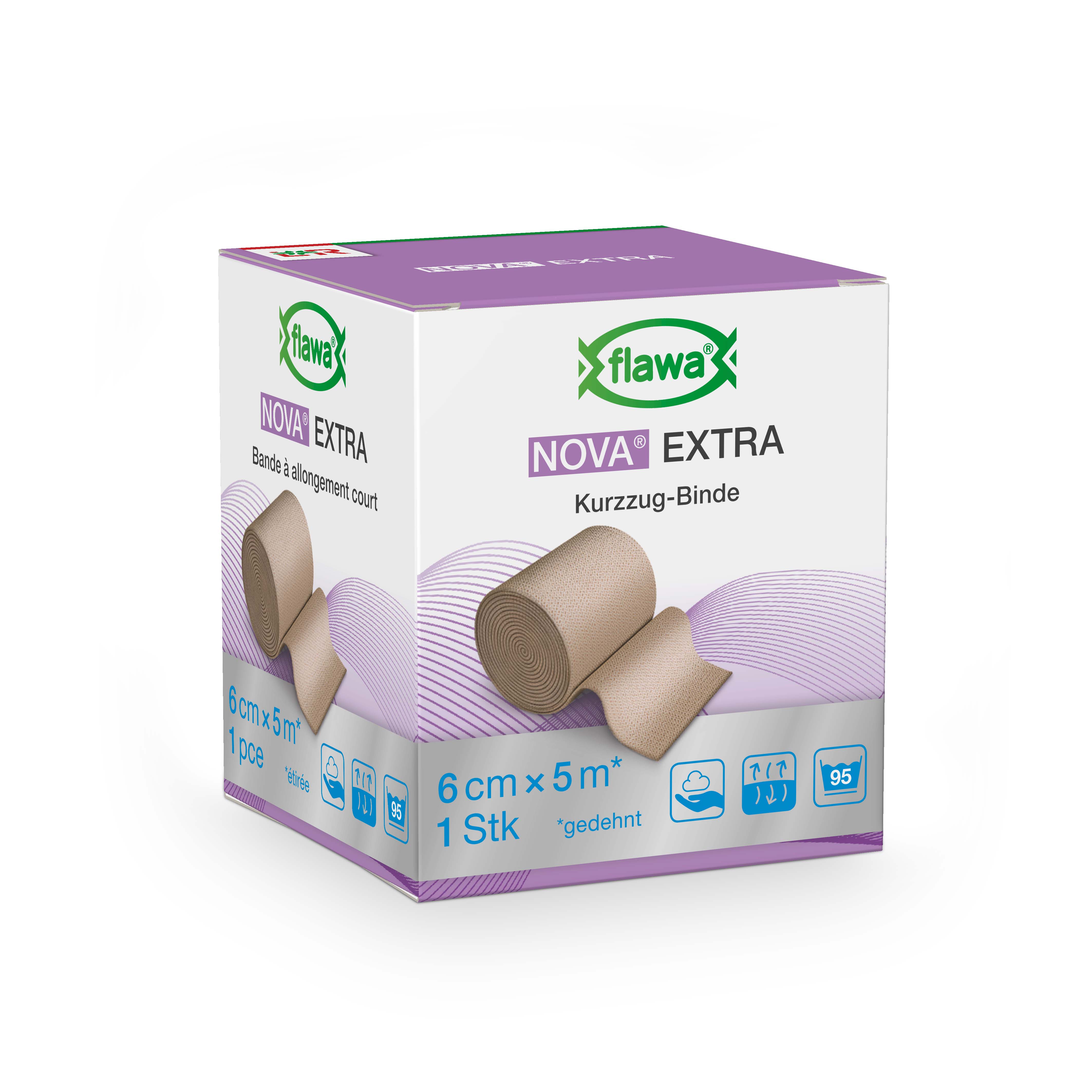 Flawa Nova Extra bande à extensibilié courte 6cmx5m chair