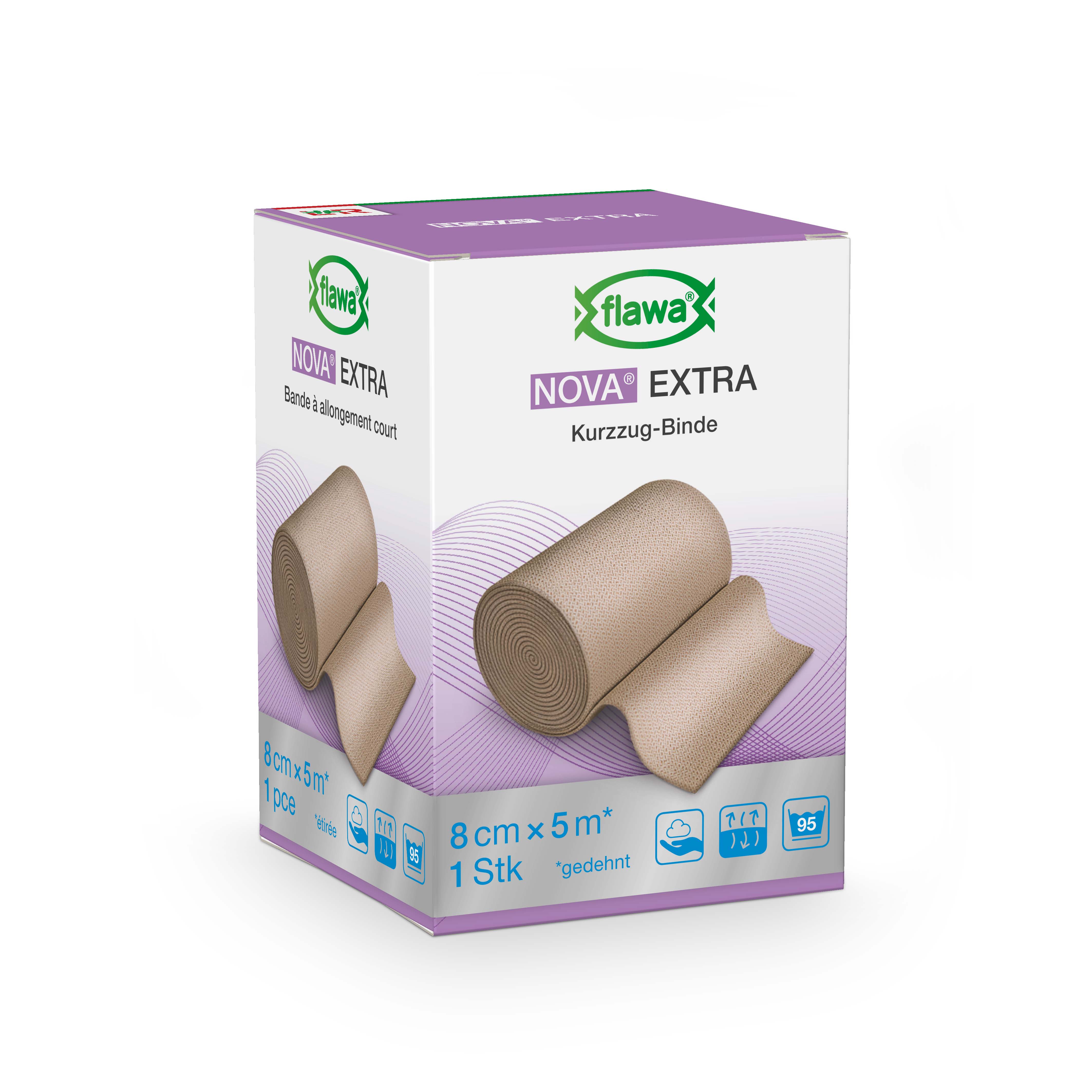 Flawa Nova Extra bande à extensibilié courte 8cmx5m chair