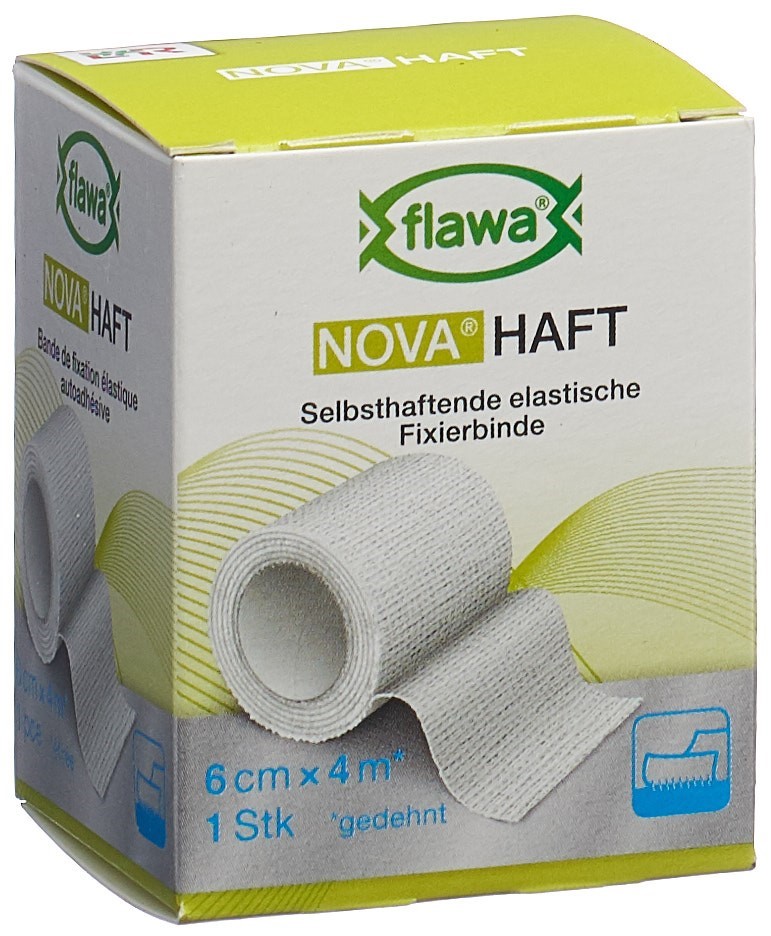 Flawa Nova Haft benda di garza coesiva 6 cm x 4 m