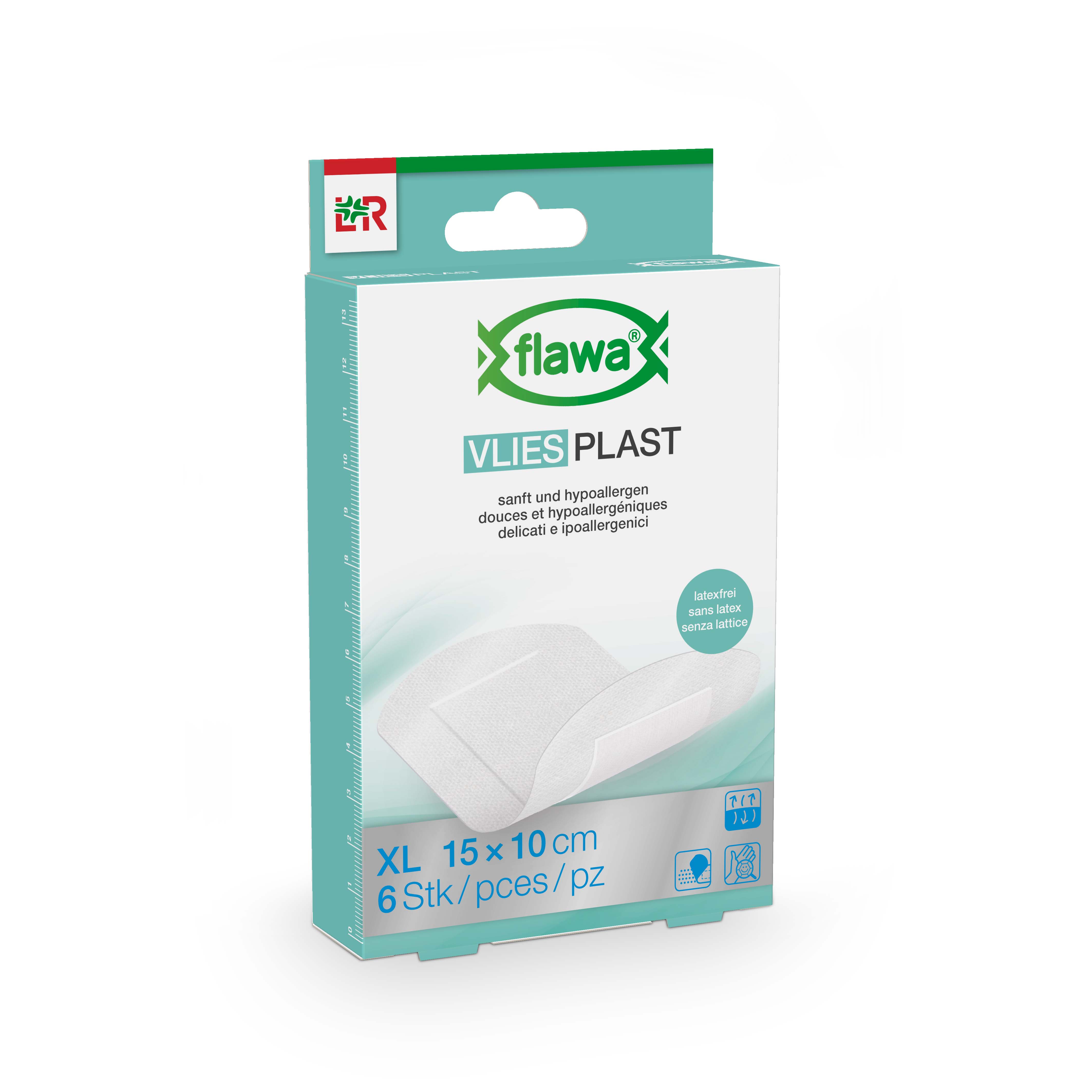 Image of Flawa Vlies Plast Pflasterstrips 10x15cm 6 Stk