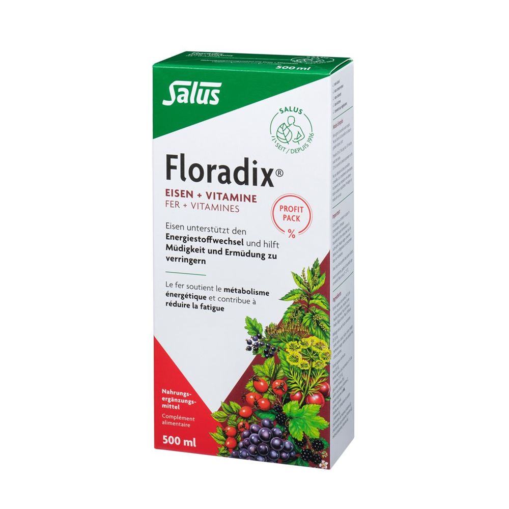 Floradix Fer + vitamines Profit Pack fl 500 ml