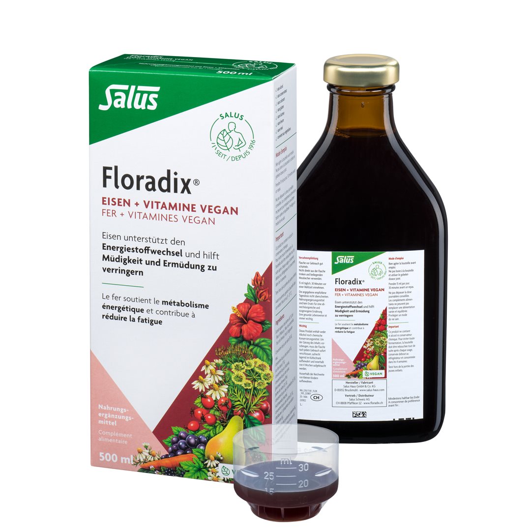 Floradix Vegan Eisen + Vitamine Fl 500 ml