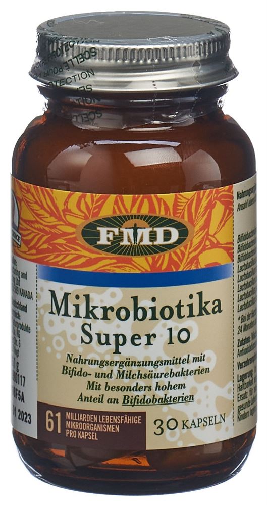 Image of FMD Mikrobiotika Super 10 Kaps Glas 30 Stk