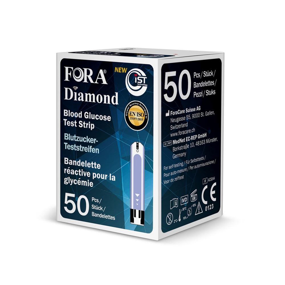Image of Fora Diamond Blutzuckerteststreifen 50 Stk