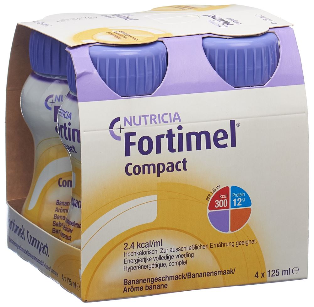 Image of Fortimel Compact 2.4 kcal Banane 4 Fl 125 ml