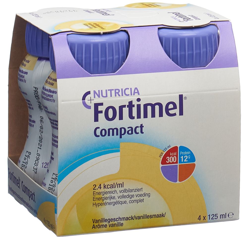 Image of Fortimel Compact 2.4 kcal Vanille 4 Fl 125 ml