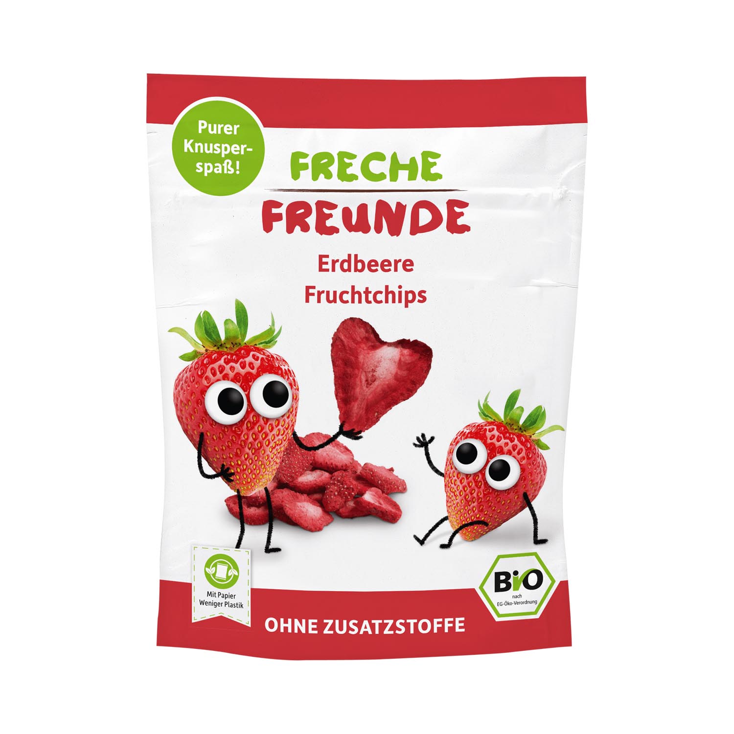 Freche Freunde chips di frutta fragole sacchetto 12 g