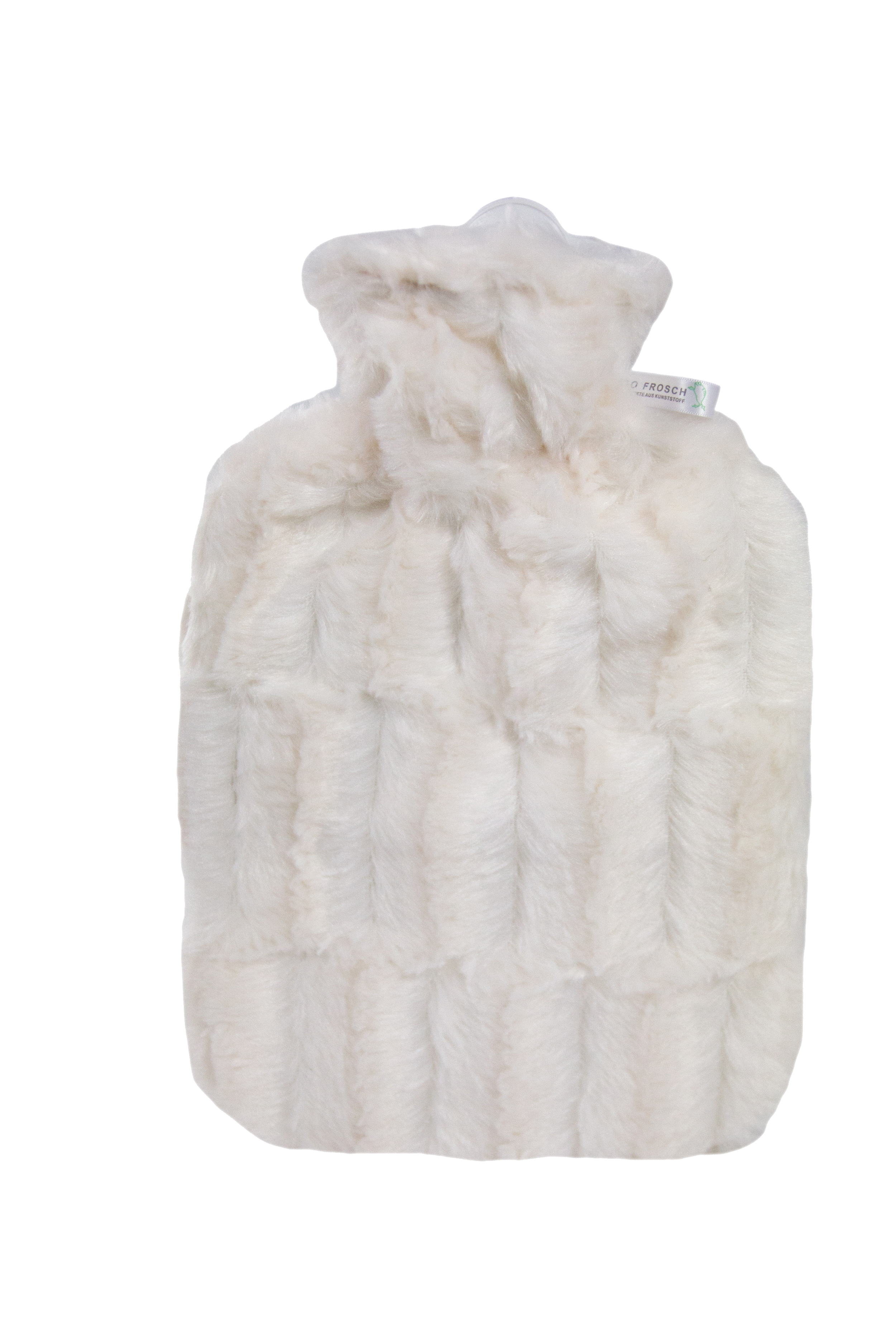 Frosch Bouillotte PVC 1.8l housse fausse fourrure crème