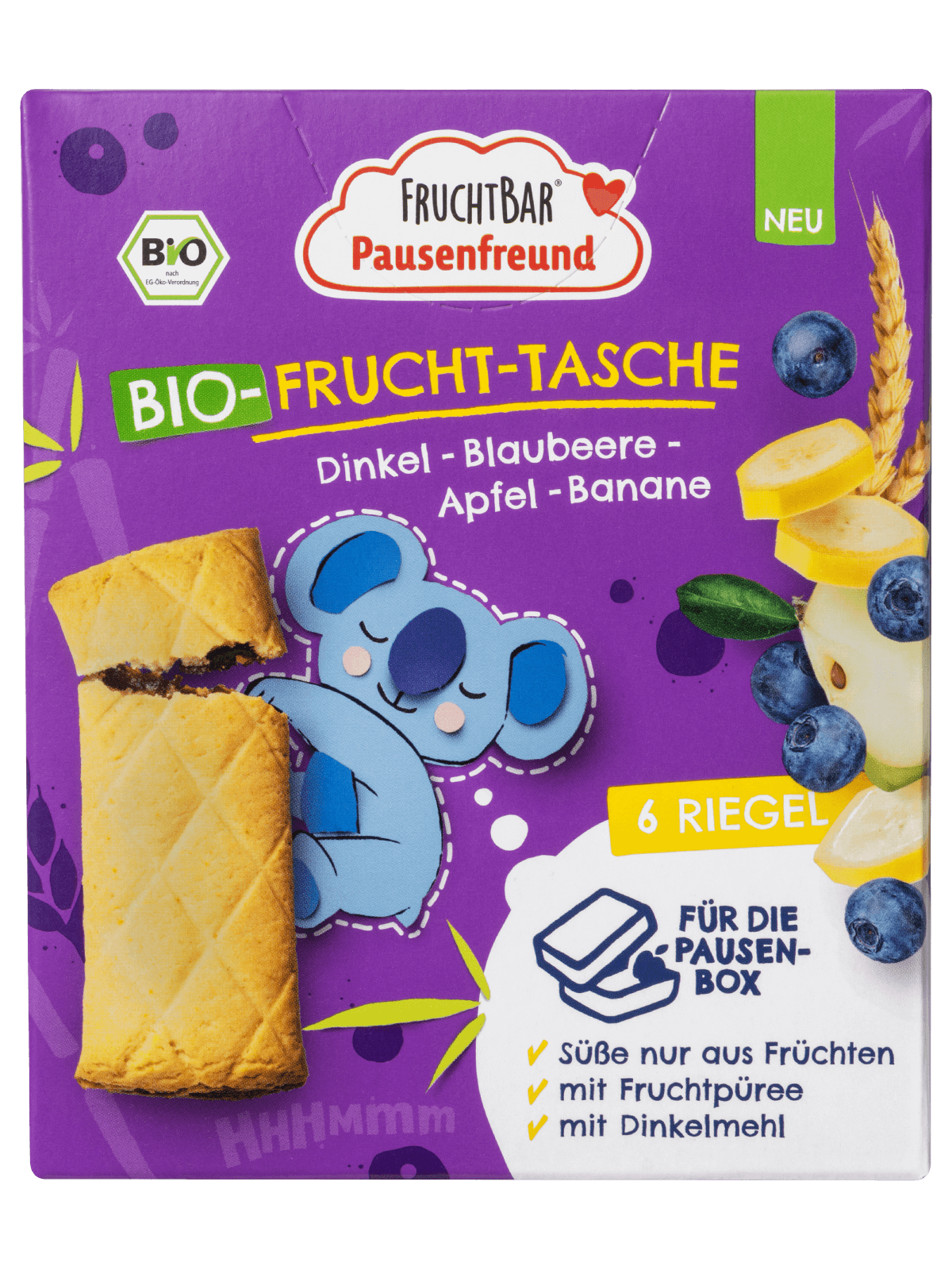 Fruchtbar Frucht Tasche bio farro mirtillo mela 6 x 22 g