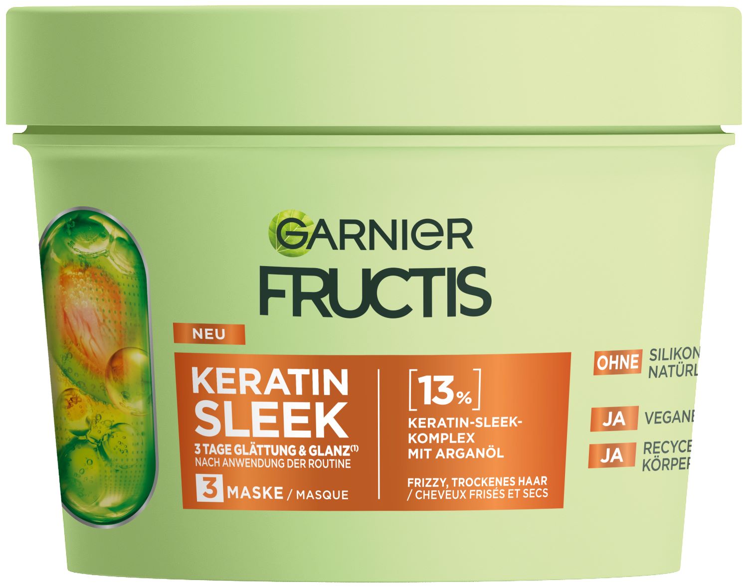 Image of Fructis Sleek Maske Keratin 370 ml
