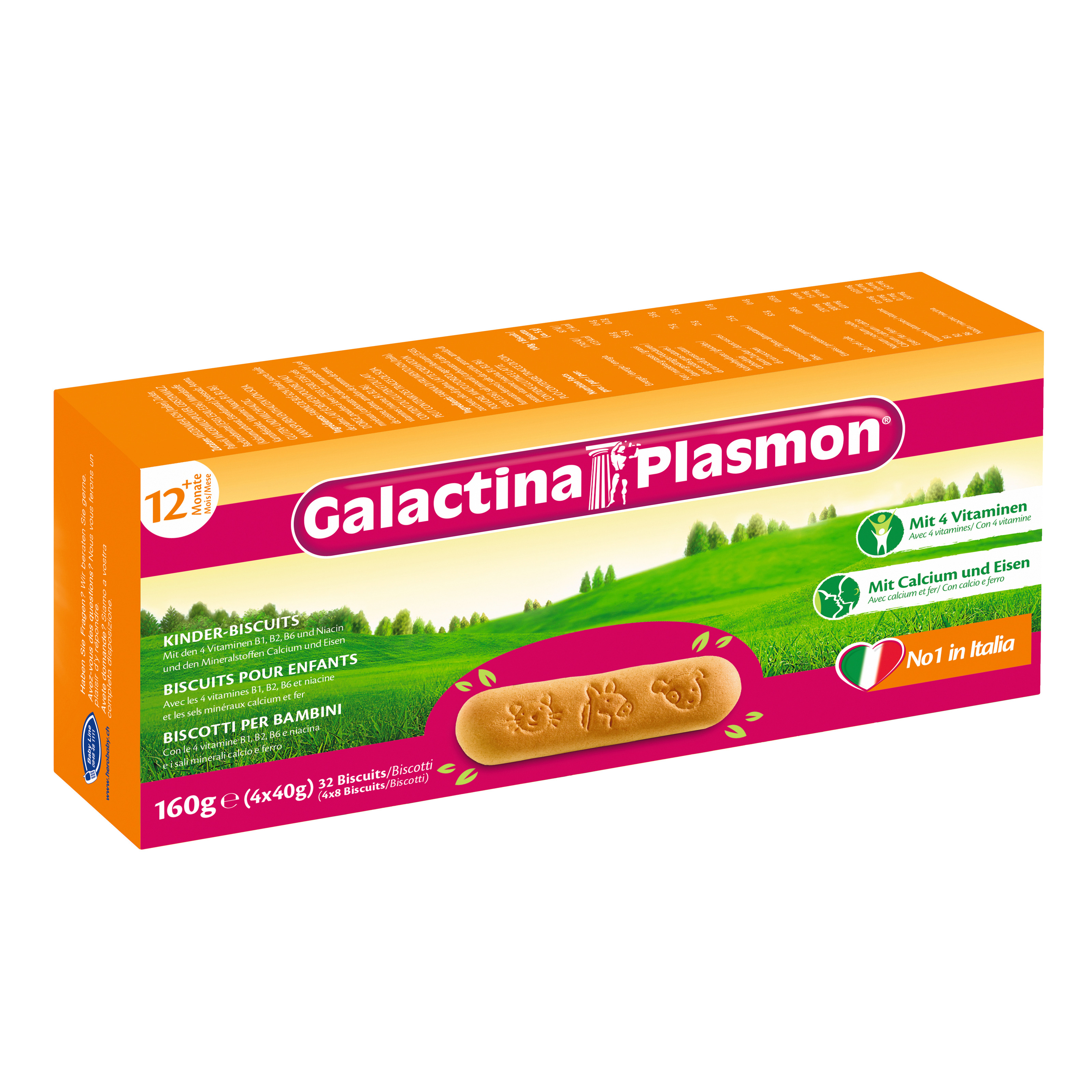Galactina Plasmon Biscuits pour enfants 4 x 40 g