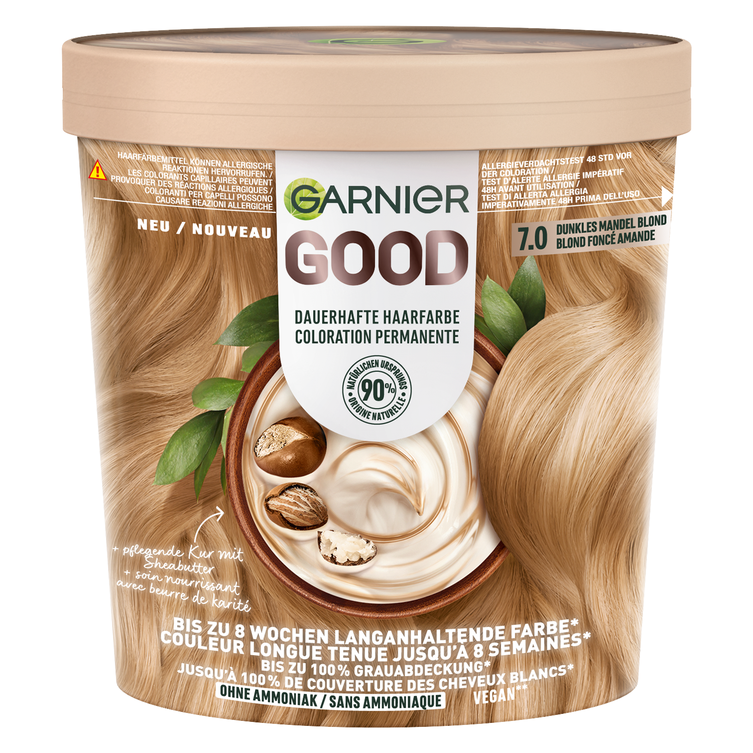 Image of Garnier Good Color permanent 7.0 Almond Creme Dark Blonde Tb