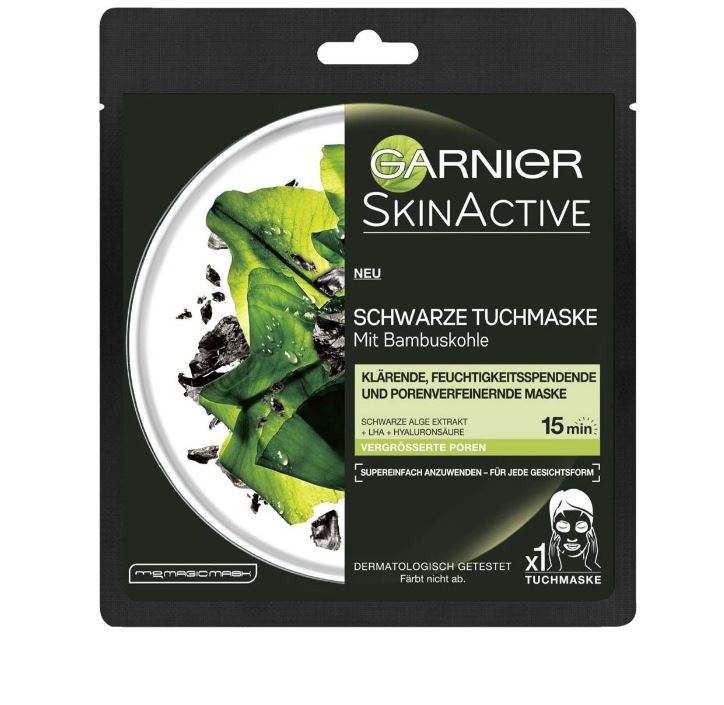 Garnier Hydra Bomb maschera in tessuto Alga nera bustina 28 g