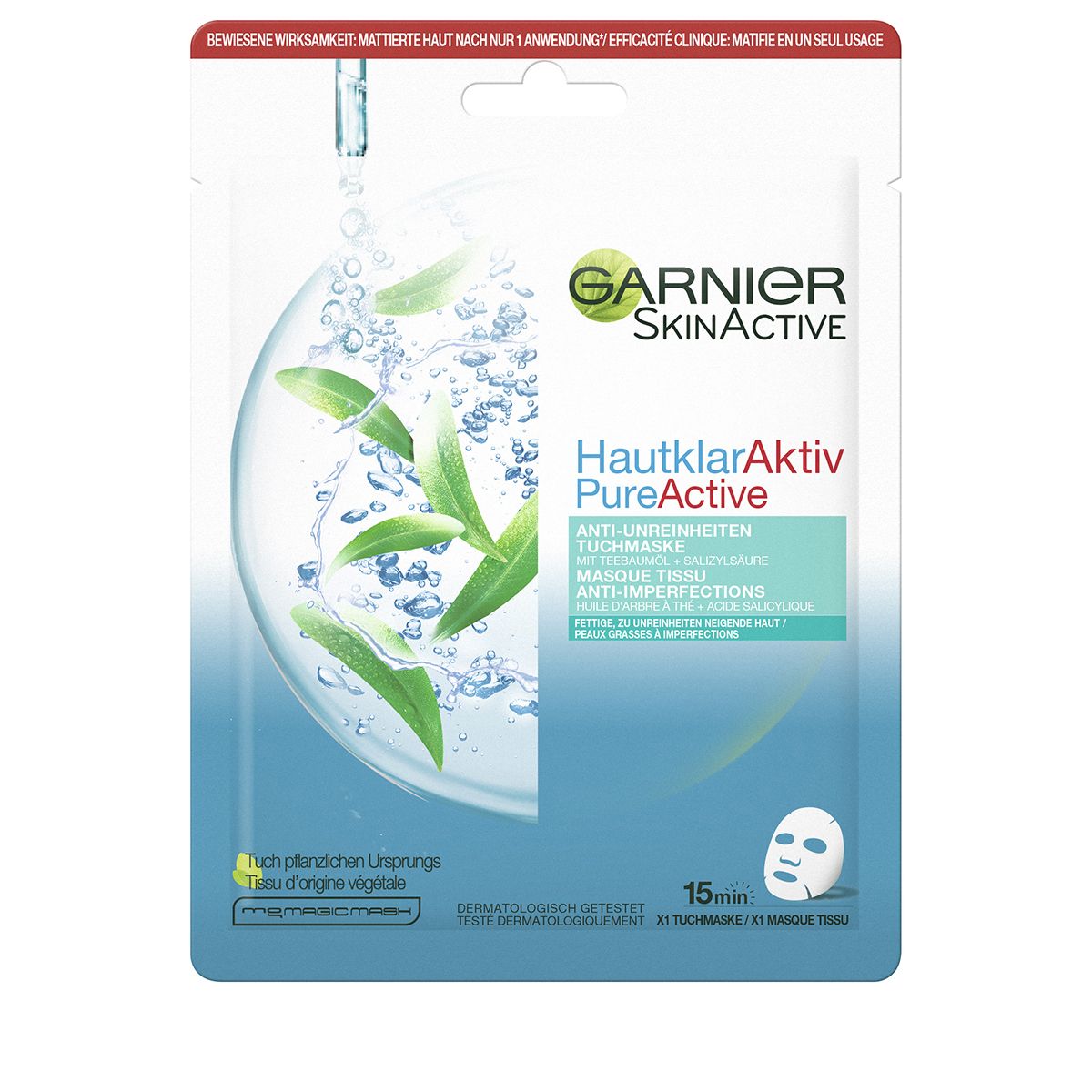 Image of Garnier Pure Active Tuchmaske Anti-Unreinheiten 28 g