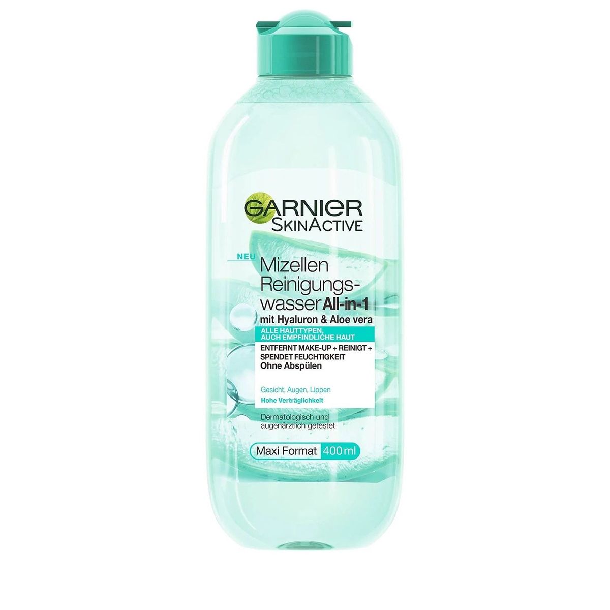 Image of Garnier Skin Mizellen Reinigungswasser All-in-1 mit Hyaluron und Aloe Vera Fl 400 ml